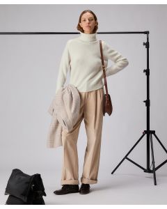 Maglia a collo alto in misto alpaca