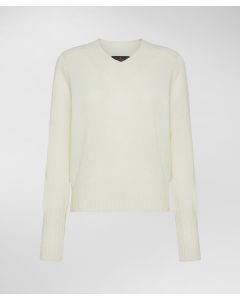 Pullover con scollo a V in misto alpaca