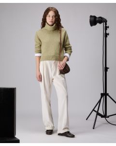 Maglia moulinè in misto cachemire