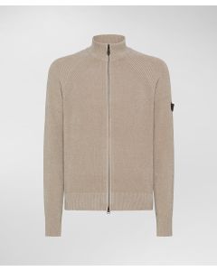 Maglia in ciniglia rasata con zip