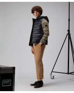 Gilet in nylon lucente