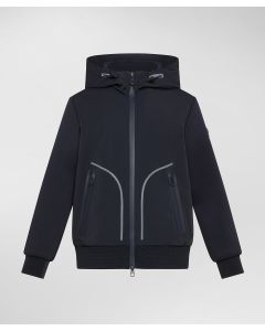 Giacca hybrid in scuba e nylon