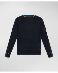 Maglia in lana e poliestere con dettagli colorati