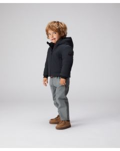 Piumino liscio con cappuccio